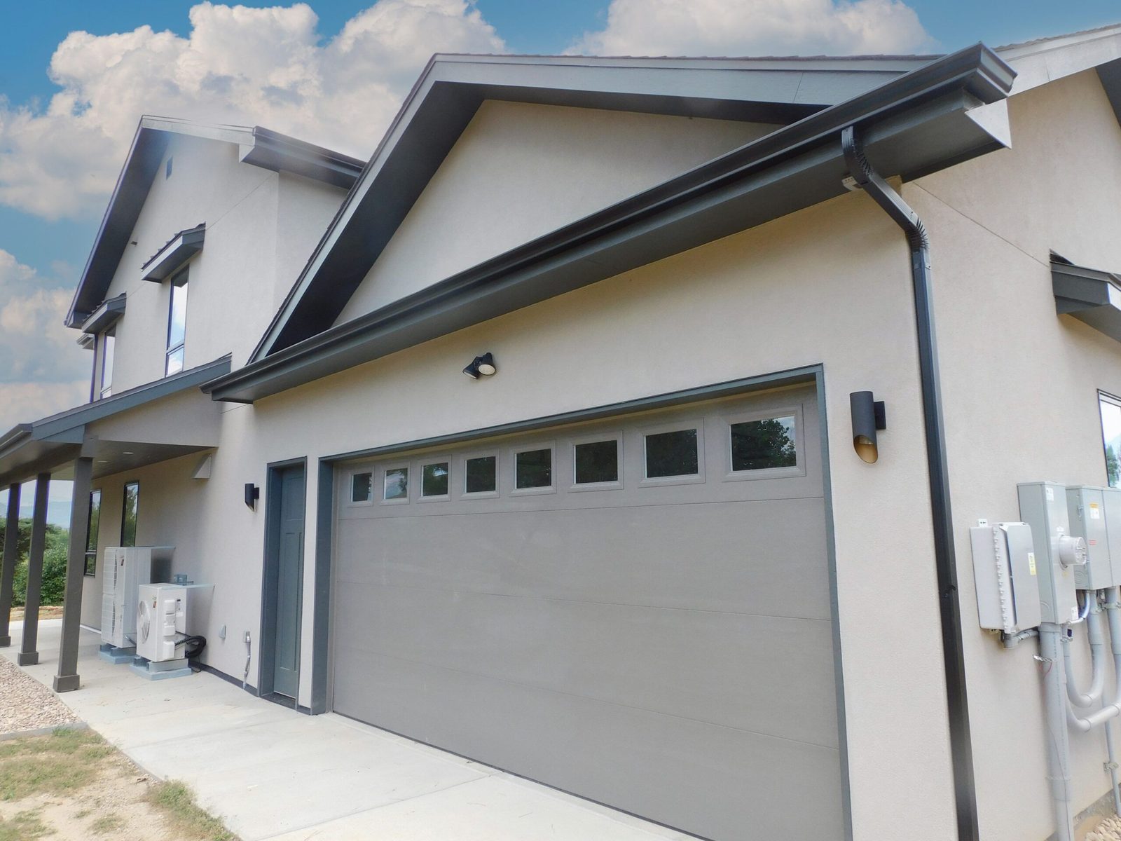 Fire resistant exterior detailing on a rebuilt Colorado home