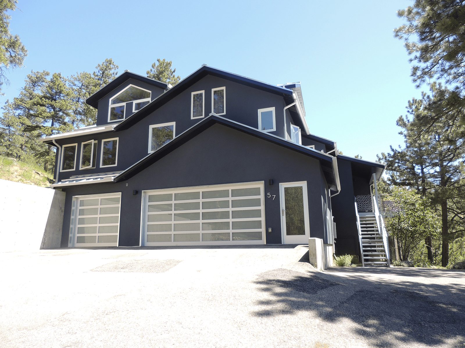 Windows and exterior work on a mountain home